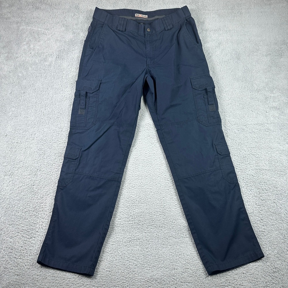 5.11 Tactical Taclite EMS Cargo Pants Mens 40x36 (Fits‎ 38x35) Navy Blue Ripstop